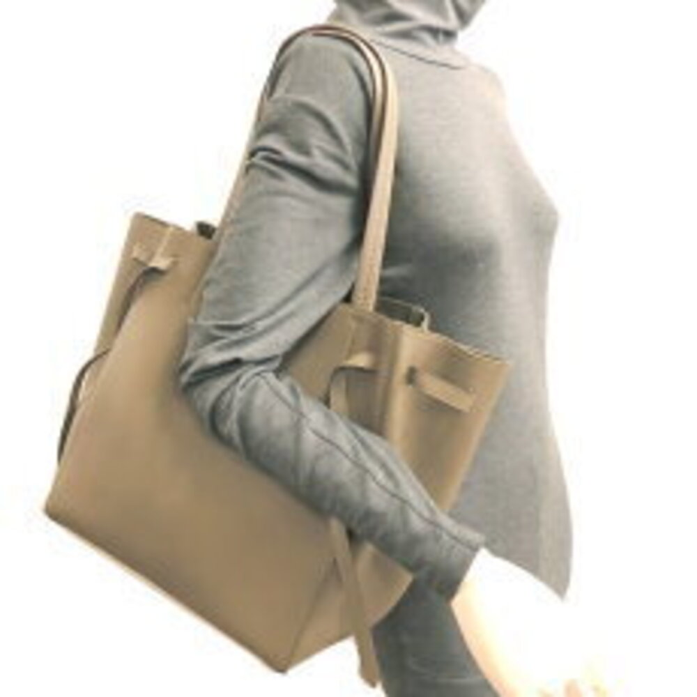 Celine Cabas Phantom Shoulder Bag Taupe Calfskin - Picture 9 of 9